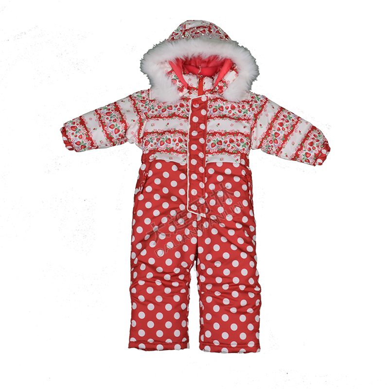 兒童草莓波點(diǎn)連身童裝