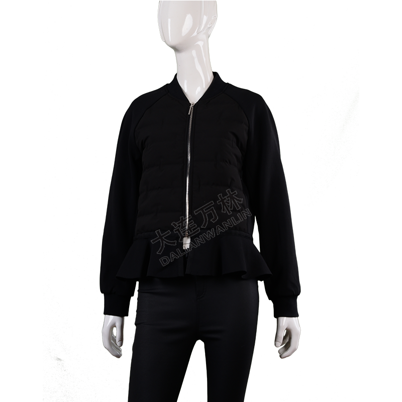 黑色短款羽絨服