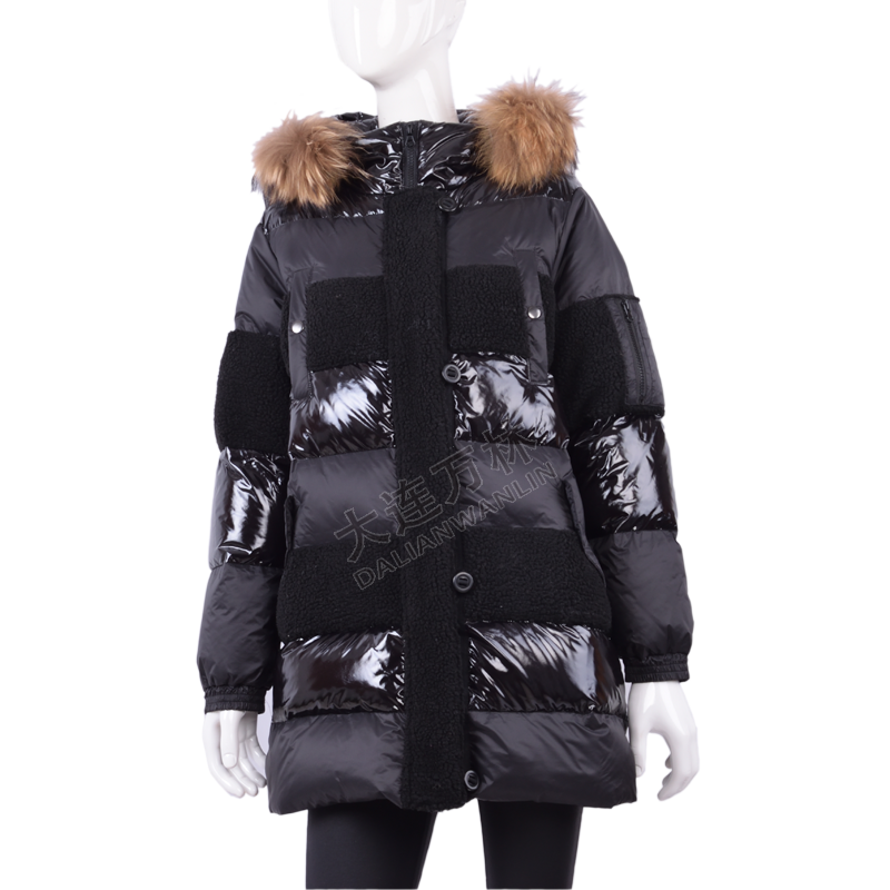 中長款拼接羽絨服