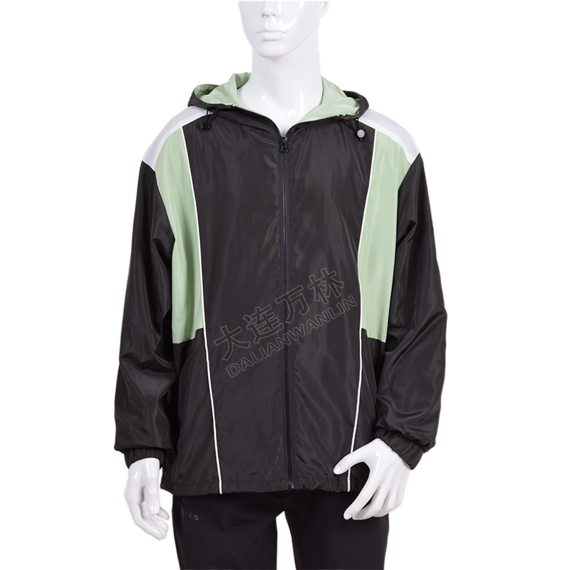 男士撞色連帽夾克