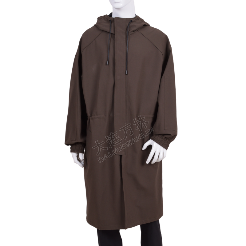 男士長款連帽外套