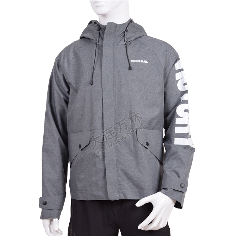 男士灰色連帽外套