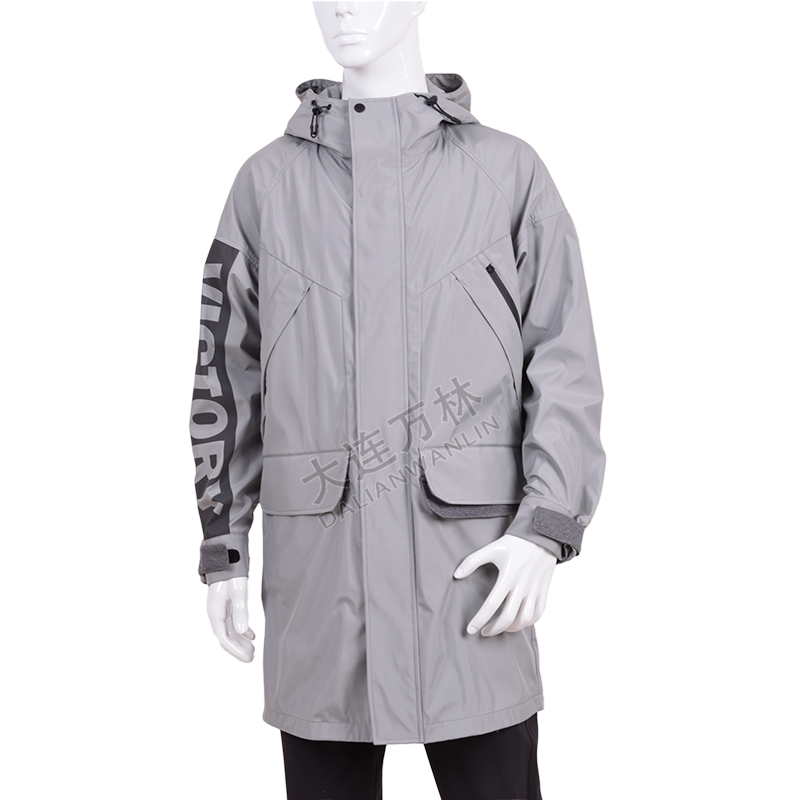 男士中長款連帽外套