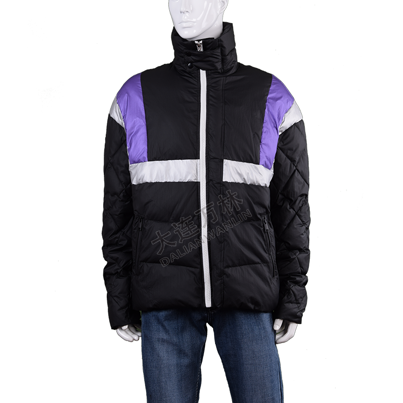 男士拼接立領(lǐng)羽絨服外套