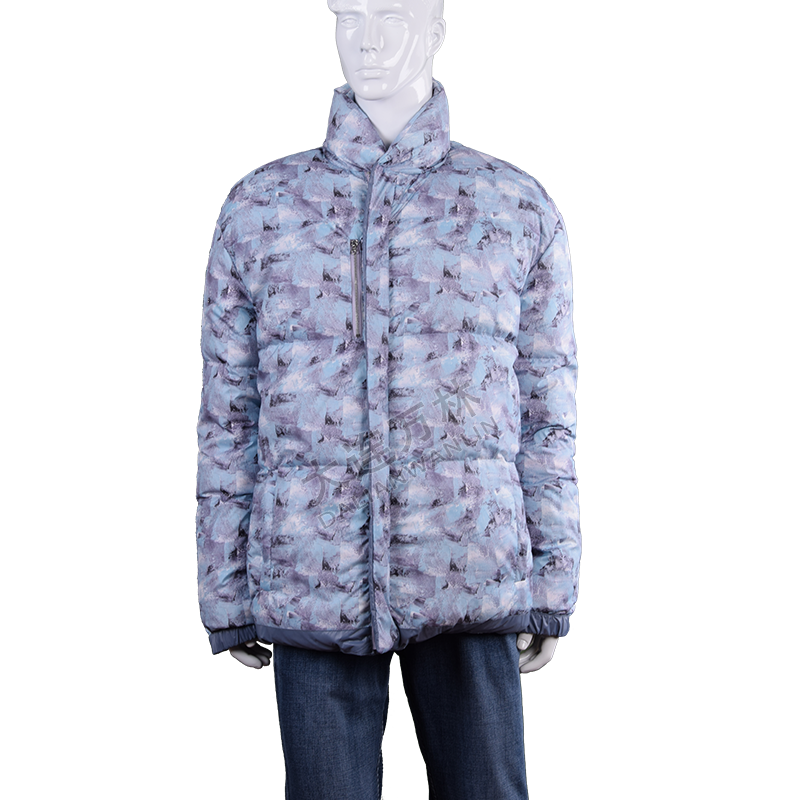 男士印花雙面立領(lǐng)羽絨服