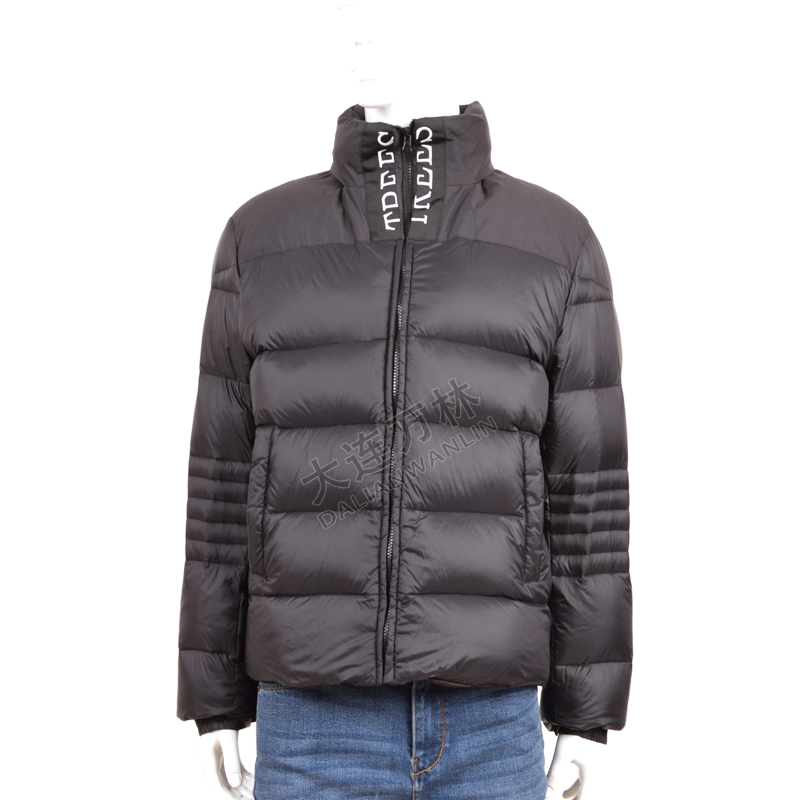 男士黑色立領(lǐng)羽絨服