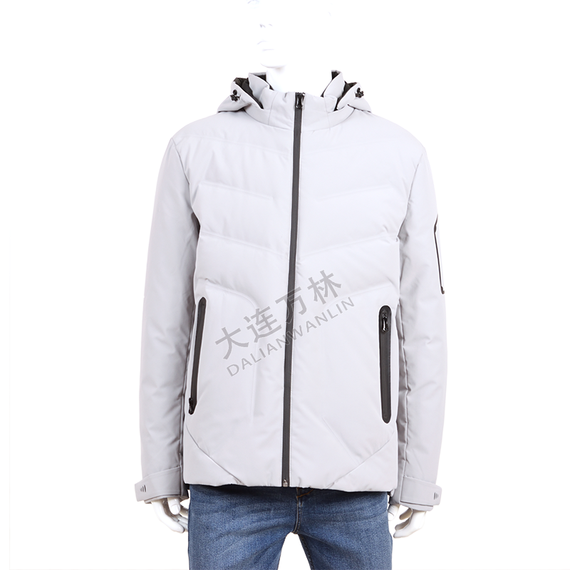 男士可拆卸連帽羽絨服
