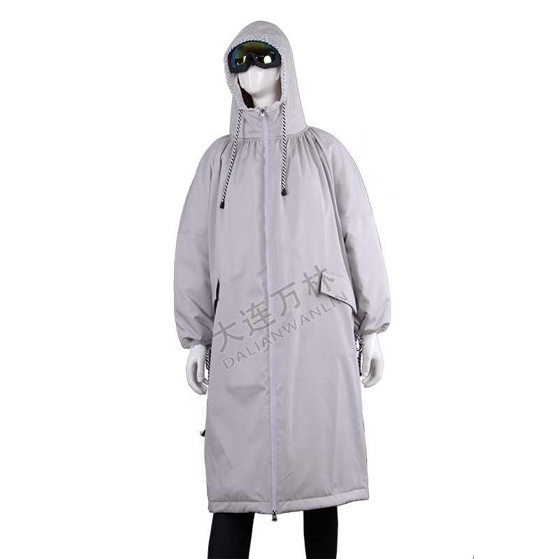 女士護目純色長款羽絨服