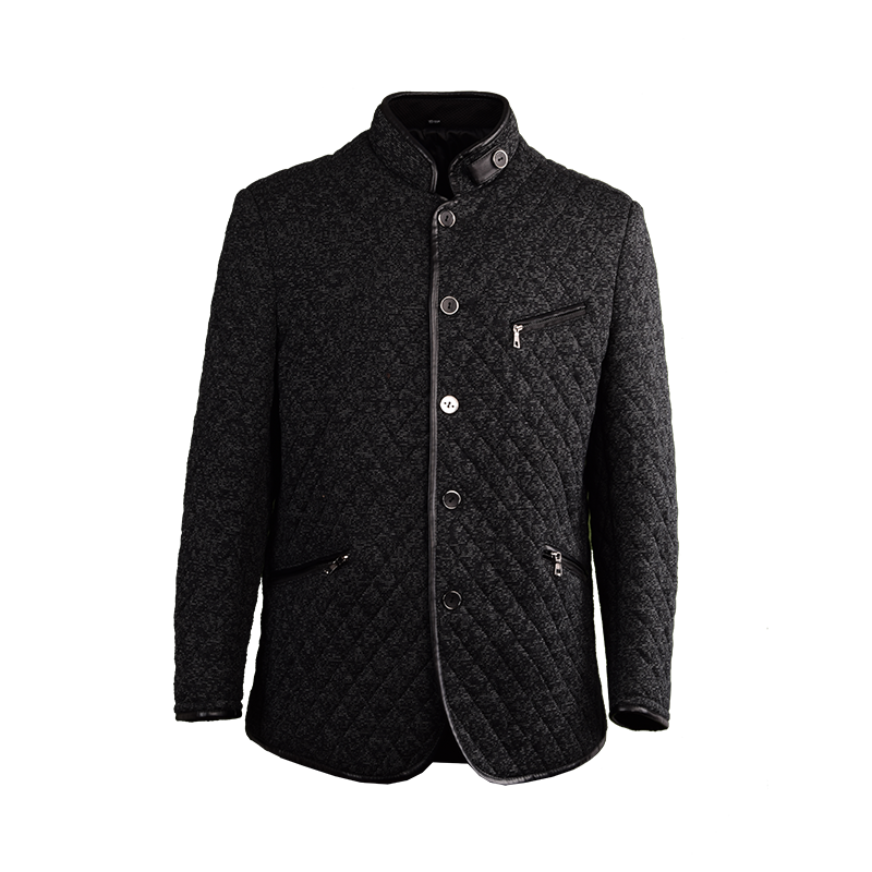 男士系扣立領(lǐng)外套