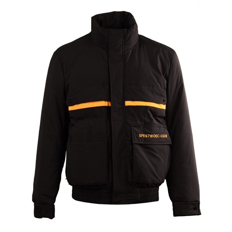 男士立領(lǐng)多兜短款棉服