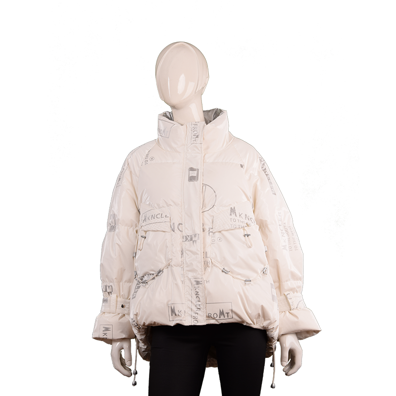 女士立領(lǐng)抽繩面包服